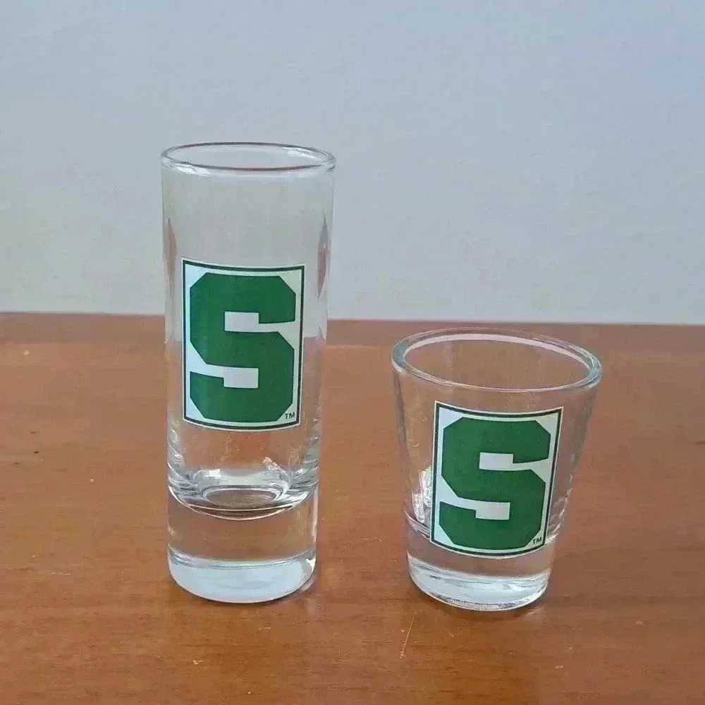 SHOT GLASS MICHIGAN STATE UNIVERSITY